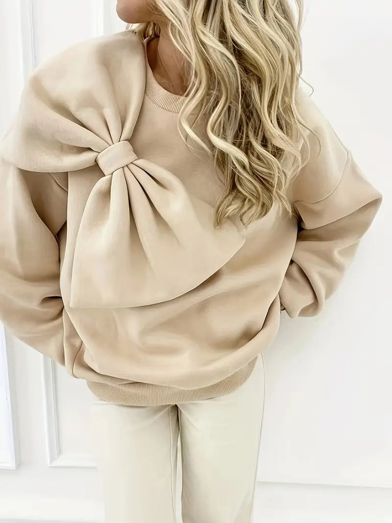 Ludvig – Maglia oversize in cotone con fiocco