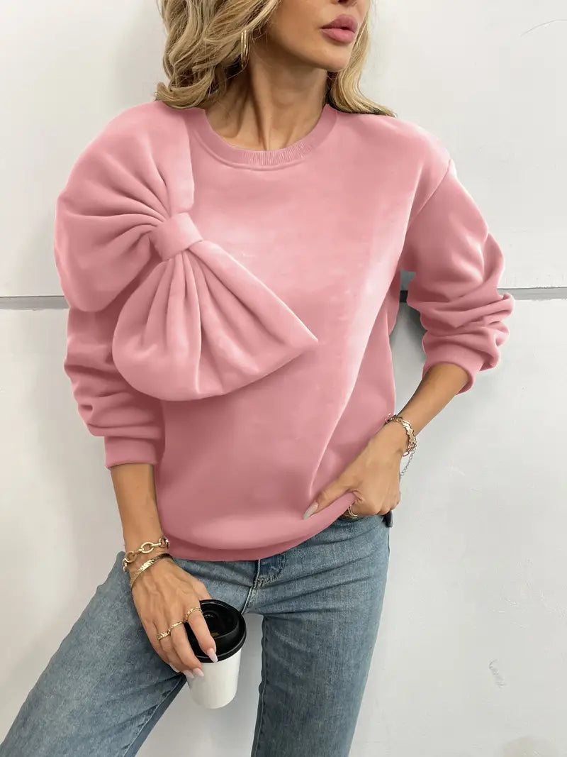 Ludvig – Maglia oversize in cotone con fiocco
