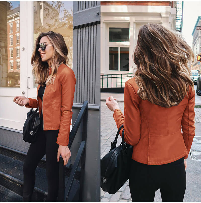 Lema – Elegante giacca in pelle colorata
