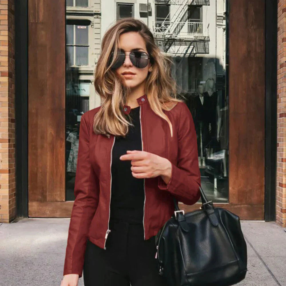 Lema – Elegante giacca in pelle colorata