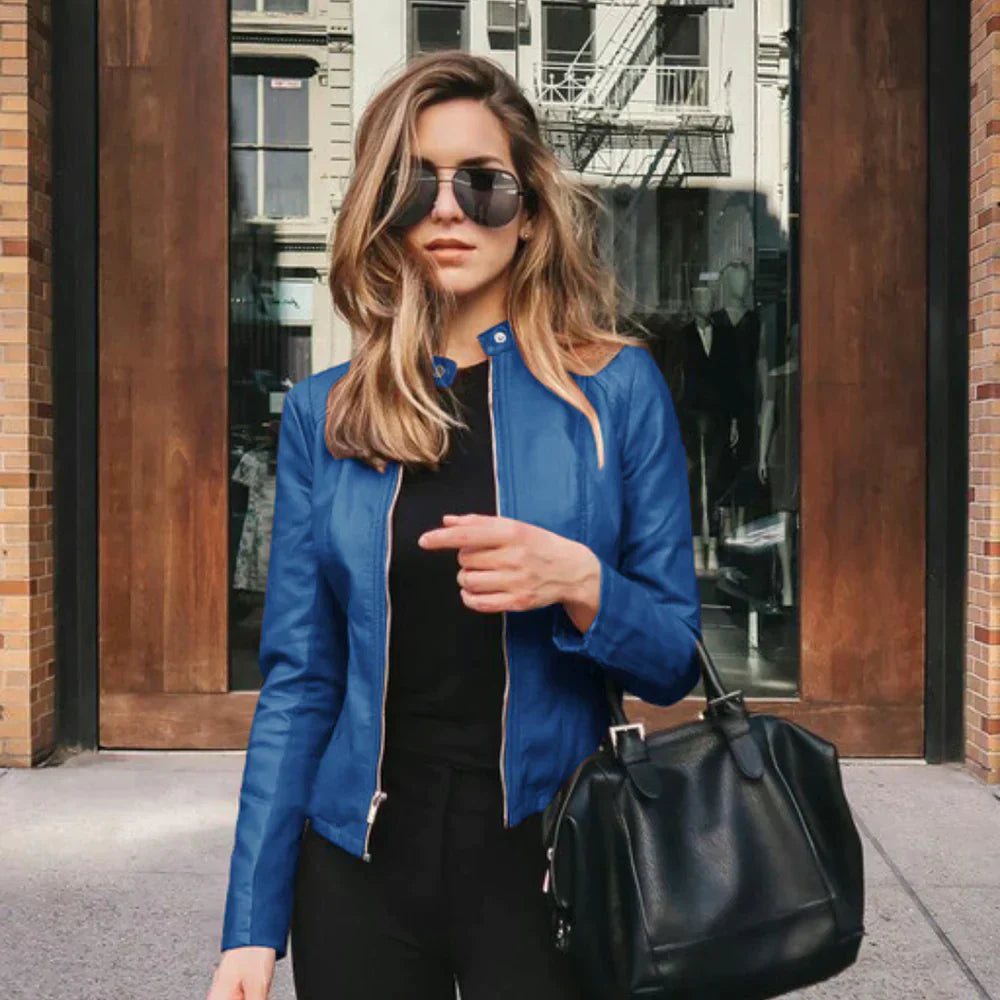 Lema – Elegante giacca in pelle colorata