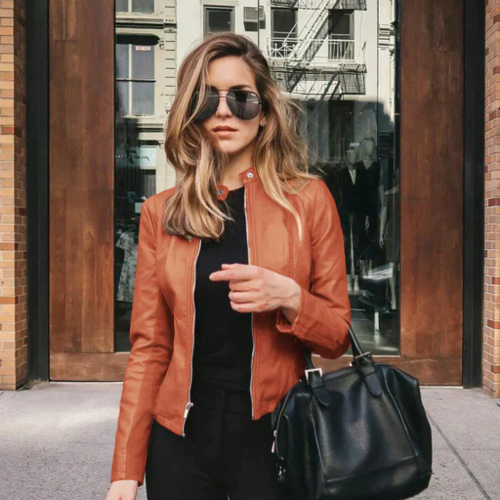 Lema – Elegante giacca in pelle colorata