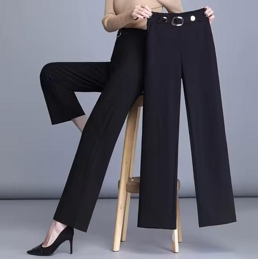 Inez – Pantaloni dritti eleganti con gambe larghe