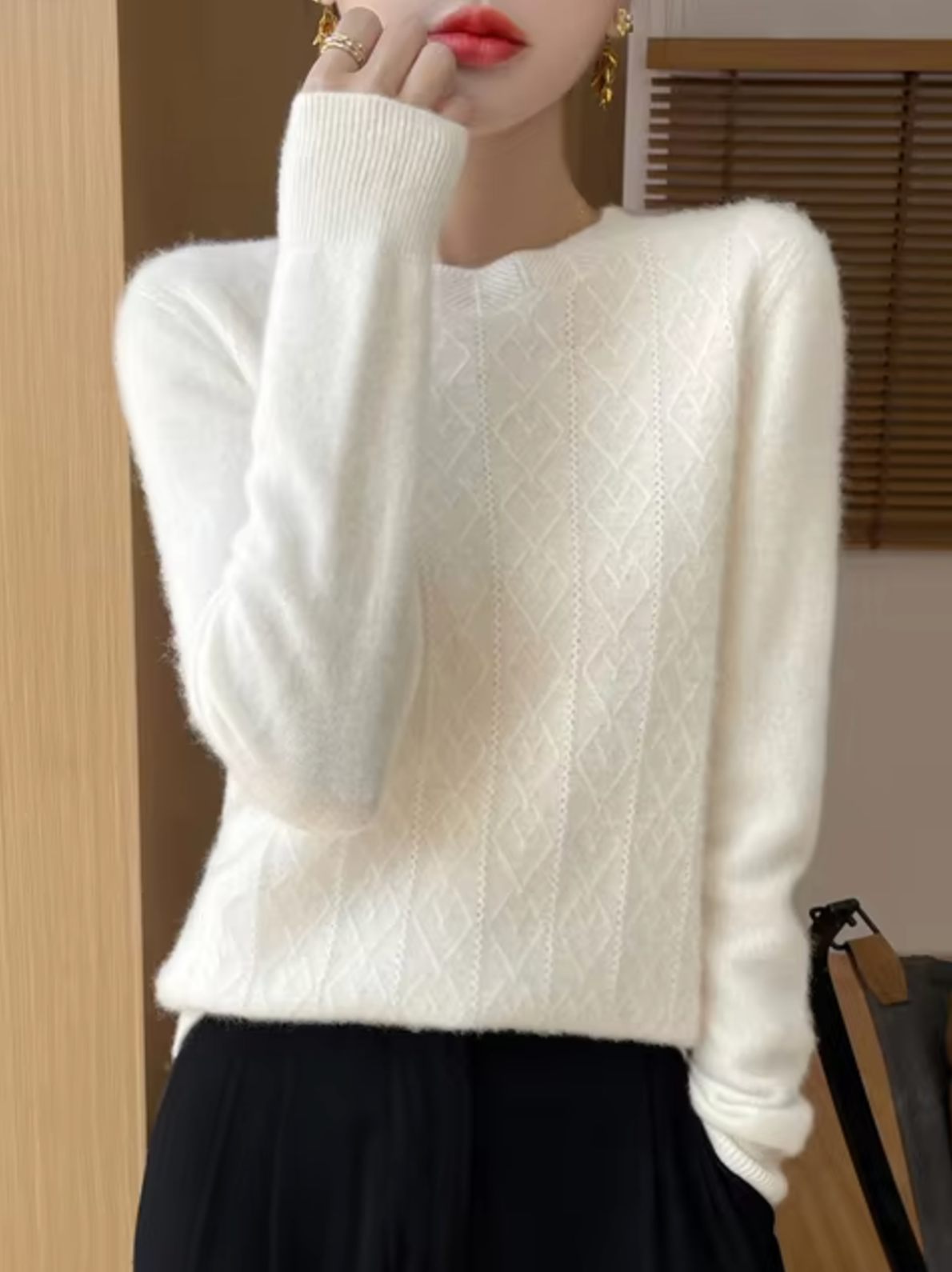 Akia – Maglione in maglia di lana cashmere