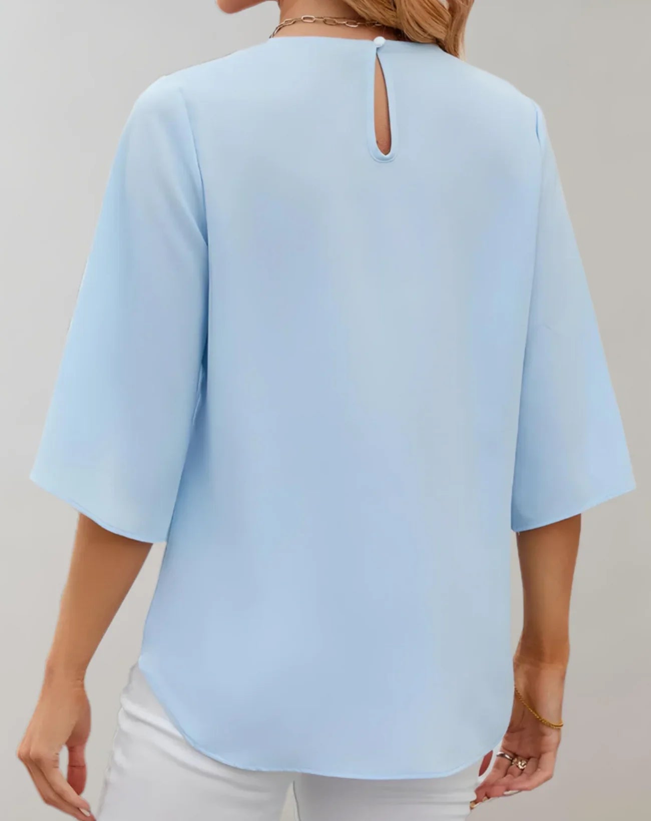Galilea – Blusa in chiffon con maniche a campana