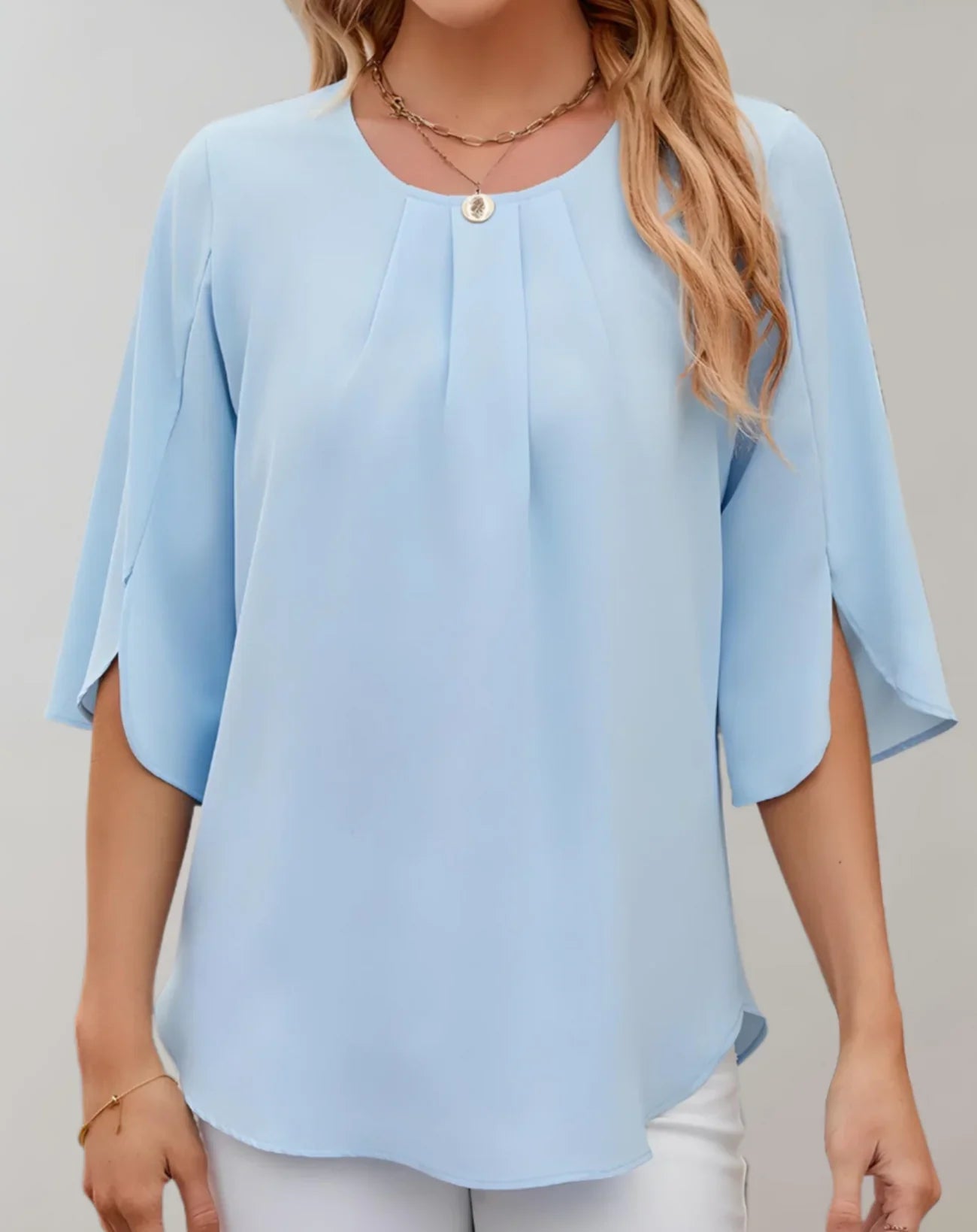 Galilea – Blusa in chiffon con maniche a campana
