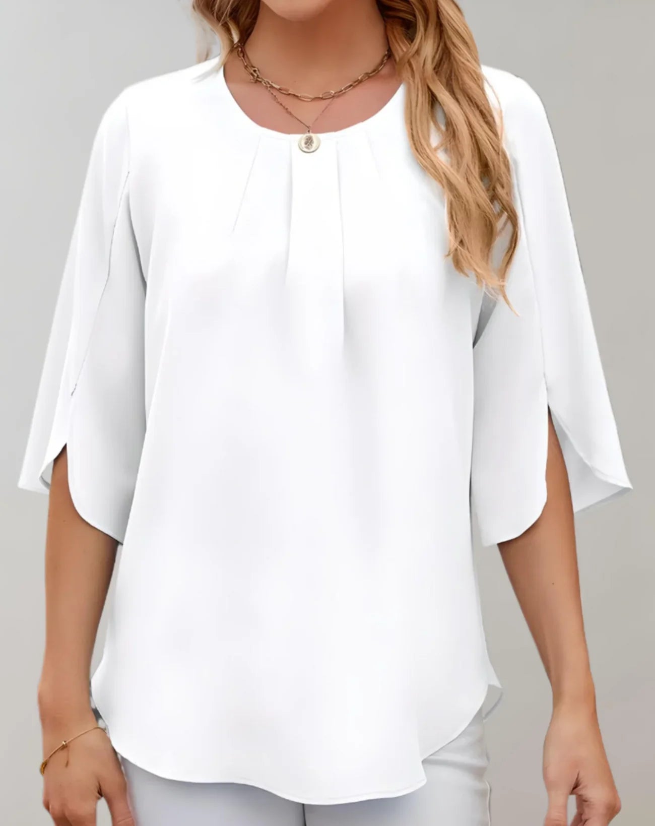 Galilea – Blusa in chiffon con maniche a campana