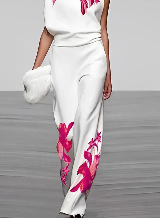 Shella – Elegante set in raso con stampa