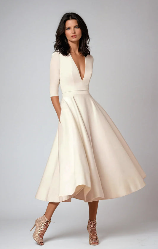 Azmira – Elegante abito midi a trapezio